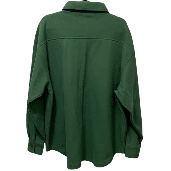 Vintage Green Fleece Button Down Shirt Sweater - Picture 5 of 9